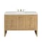 James Martin Vanities Hudson 48in Single Vanity, Light Natural Oak w/ 3 CM Ethereal Noctis Top 435-V48-LNO-3ENC - alternate 1